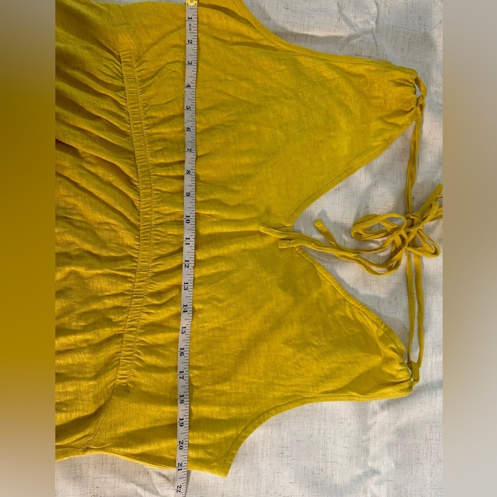 Yellow Ruched Smocked Sleeveless Maxi Dress ☀️ - Picture 10 of 12